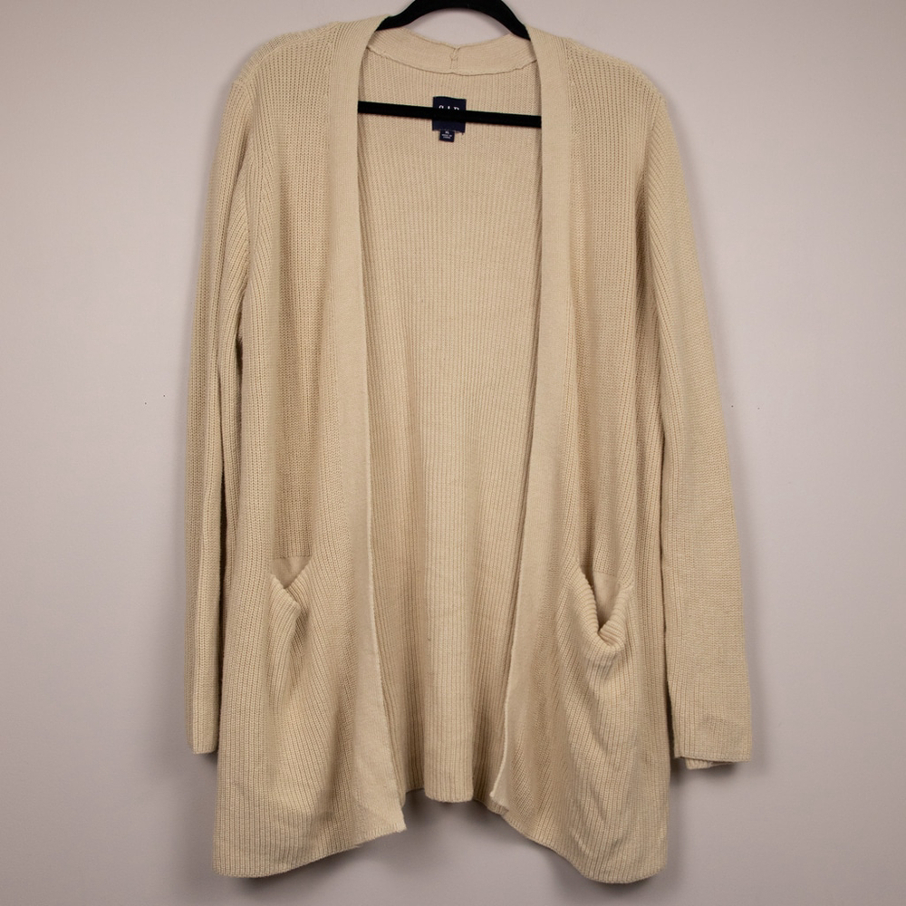 Gap cream knit open cardigan-XL